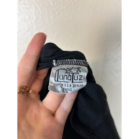 Luna Luz S Black Dress Belleza Bubble Lantern Gathered Goth Witchy Tie Parachute - Picture 5 of 5